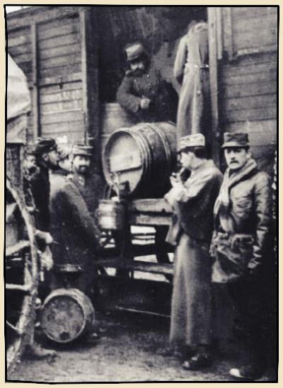 le pinard et la gnole dans les tranchhees pendant la première guerre mondiale